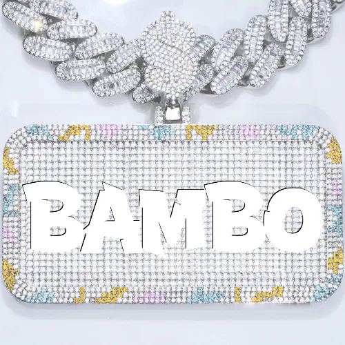 CUSTOM LETTER NECKLACE 3D COLORFUL SQUARE sold by The GUU Shop