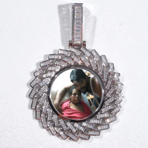 Large 3D Baguette Custom Picture Pendant sold by The GUU Shop