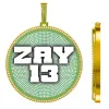 CUSTOM LETTER NECKLACE 3D BIG DISC sold by The GUU Shop