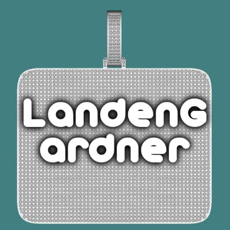 CUSTOM LETTER NECKLACE 3D BIG SQUARE sold by The GUU Shop