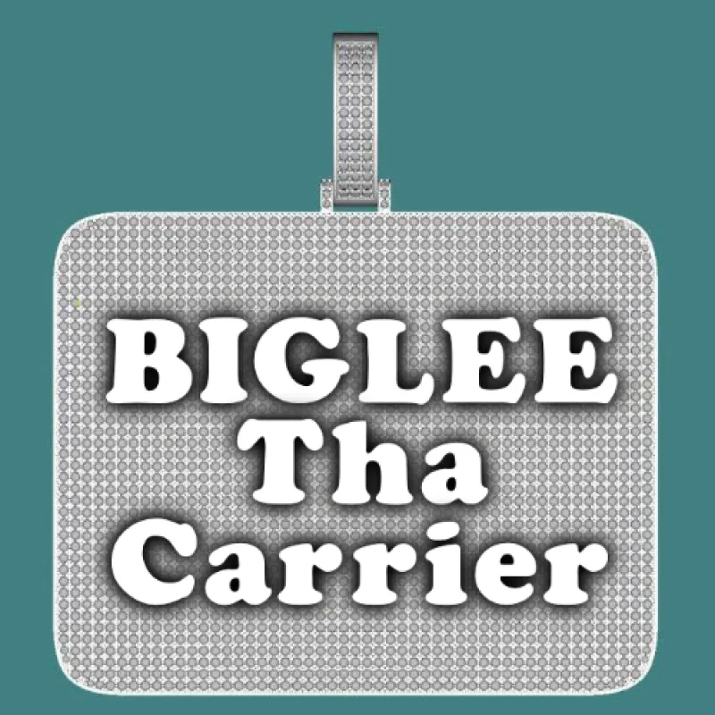 CUSTOM LETTER NECKLACE 3D BIG SQUARE sold by The GUU Shop