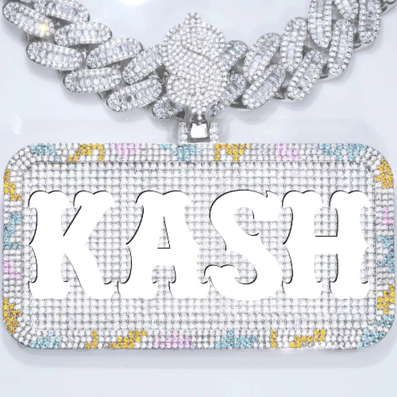 CUSTOM LETTER NECKLACE 3D COLORFUL SQUARE sold by The GUU Shop