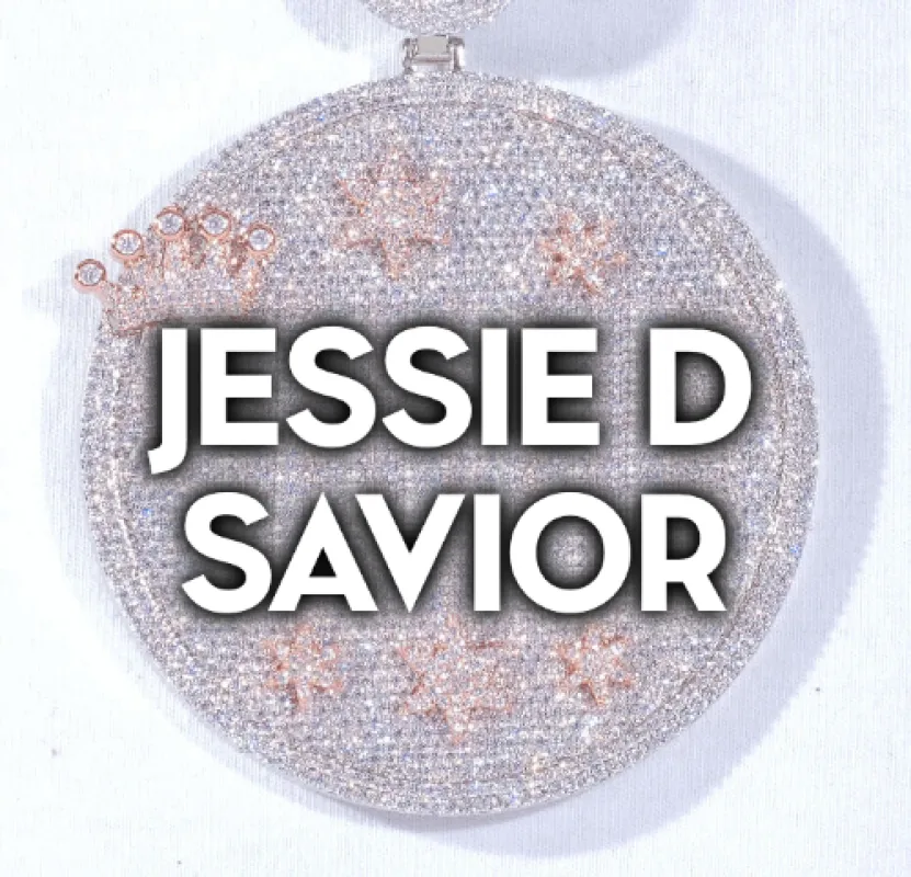 CUSTOM LETTER NECKLACE 3D BIG CROWN DISC sold by The GUU Shop