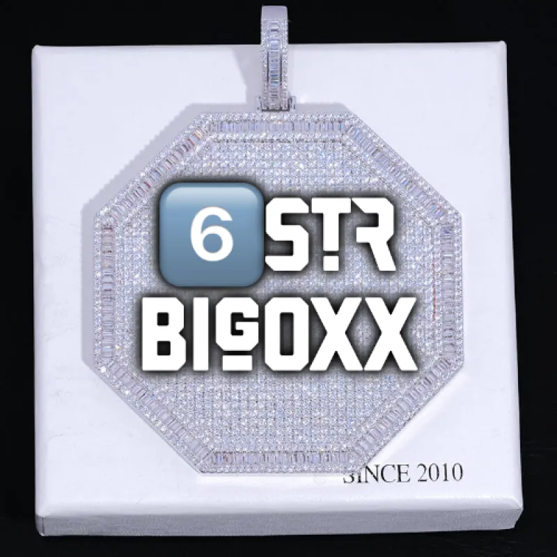 CUSTOM LETTER NECKLACE 3D BIG OCTAGON sold by The GUU Shop