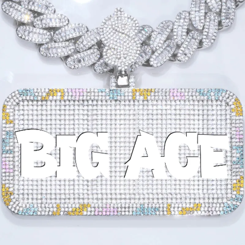 CUSTOM LETTER NECKLACE 3D COLORFUL SQUARE sold by The GUU Shop