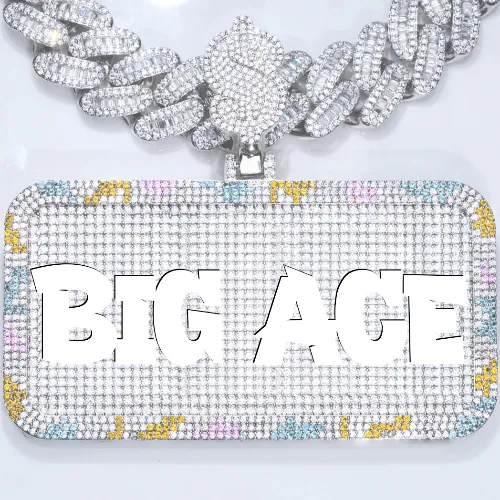 CUSTOM LETTER NECKLACE 3D COLORFUL SQUARE sold by The GUU Shop