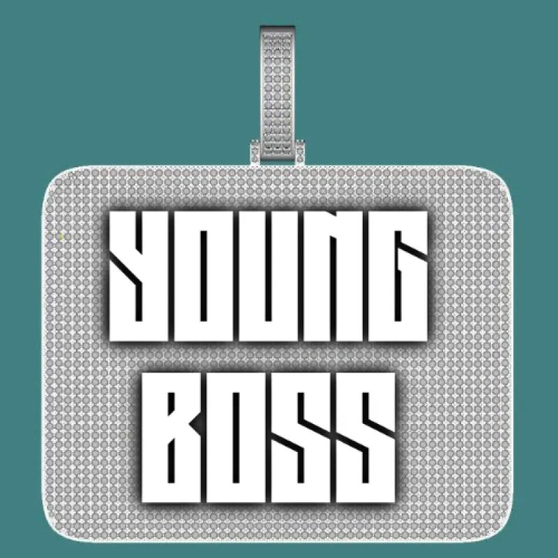 CUSTOM LETTER NECKLACE 3D BIG SQUARE sold by The GUU Shop