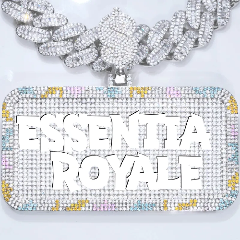 CUSTOM LETTER NECKLACE 3D COLORFUL SQUARE sold by The GUU Shop