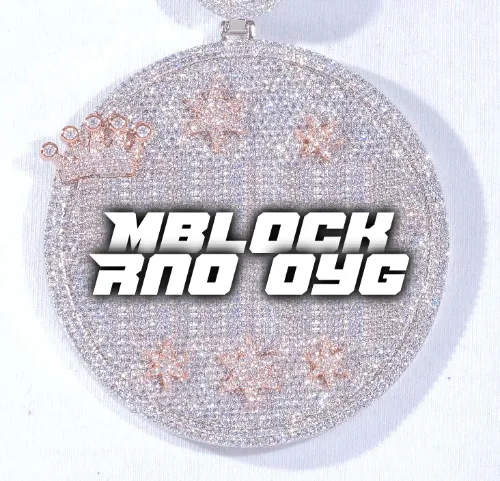 CUSTOM LETTER NECKLACE 3D BIG CROWN DISC sold by The GUU Shop