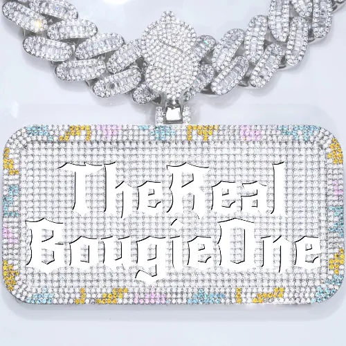 CUSTOM LETTER NECKLACE 3D COLORFUL SQUARE sold by The GUU Shop