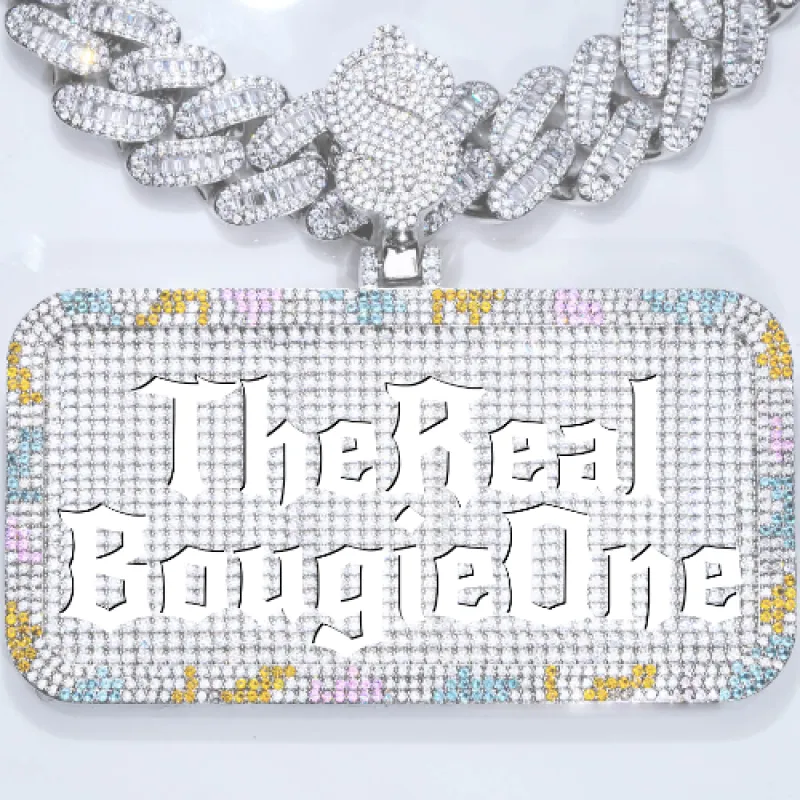 CUSTOM LETTER NECKLACE 3D COLORFUL SQUARE sold by The GUU Shop