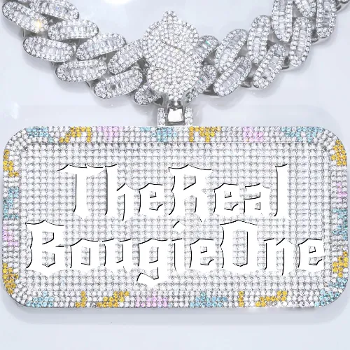 CUSTOM LETTER NECKLACE 3D COLORFUL SQUARE sold by The GUU Shop