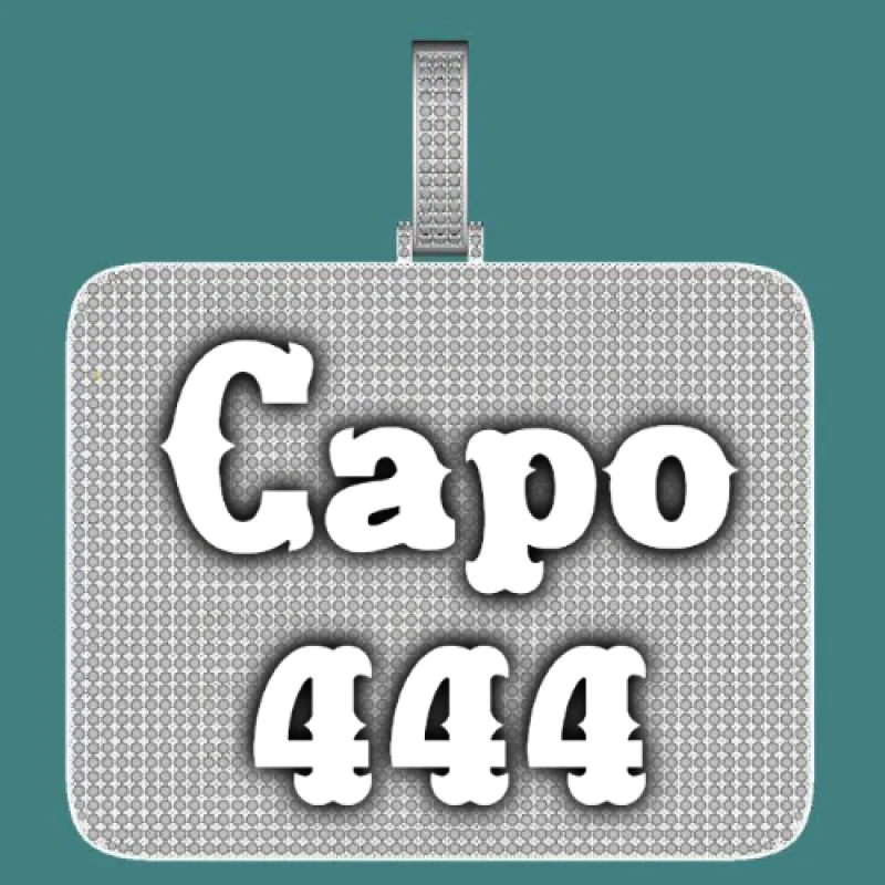 CUSTOM LETTER NECKLACE 3D BIG SQUARE sold by The GUU Shop