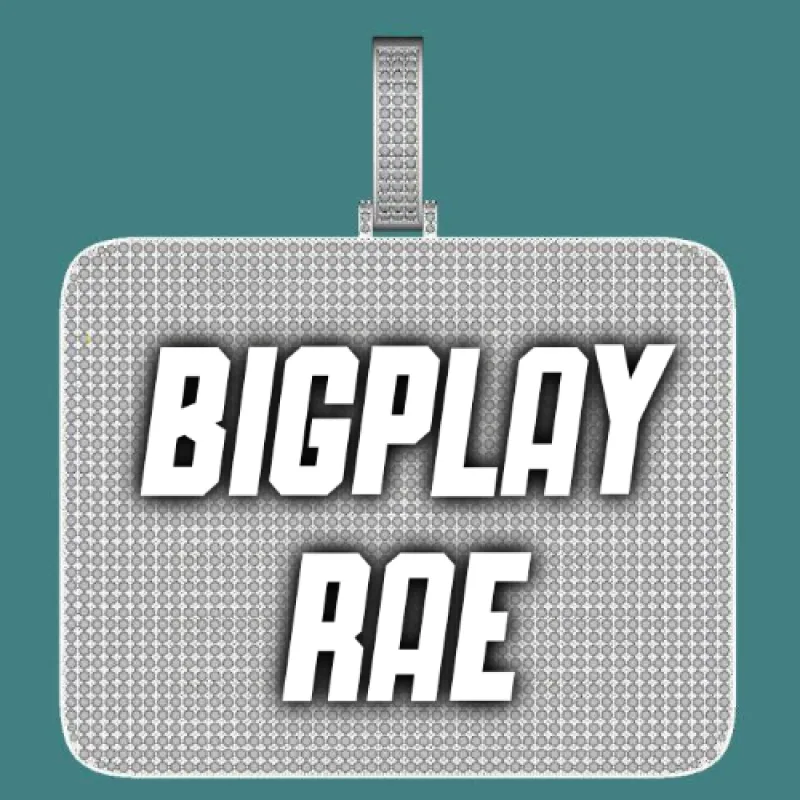 CUSTOM LETTER NECKLACE 3D BIG SQUARE sold by The GUU Shop