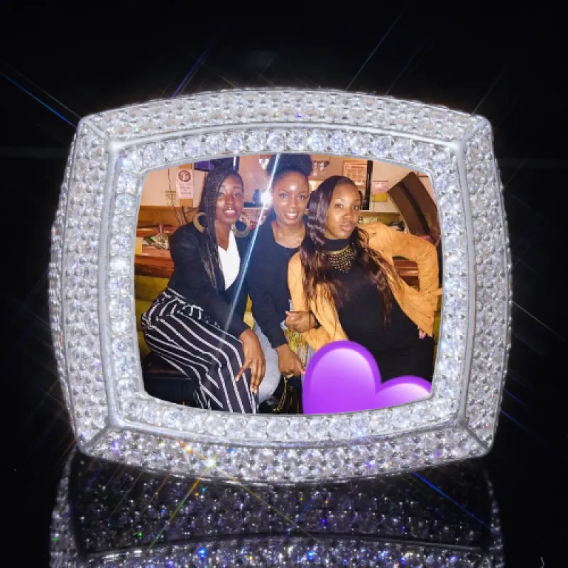 3D CUSTOM PICTURE ICED RING sold by The GUU Shop