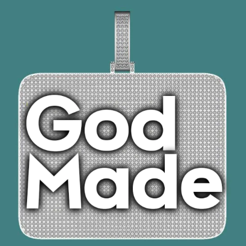 CUSTOM LETTER NECKLACE 3D BIG SQUARE sold by The GUU Shop