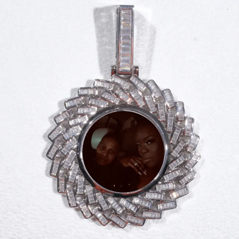 Large 3D Baguette Custom Picture Pendant sold by The GUU Shop