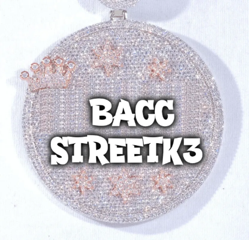 CUSTOM LETTER NECKLACE 3D BIG CROWN DISC sold by The GUU Shop