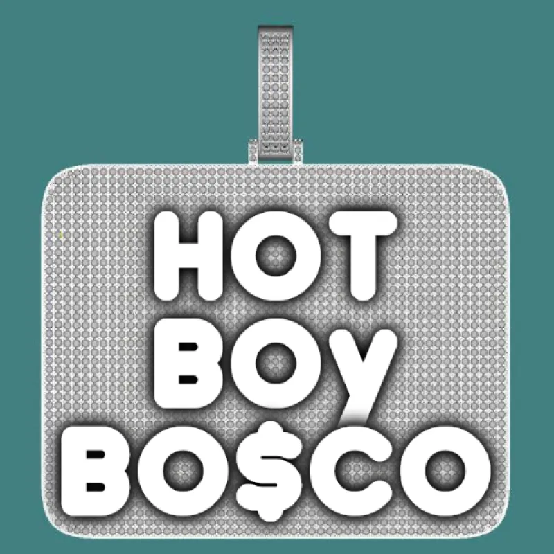 CUSTOM LETTER NECKLACE 3D BIG SQUARE sold by The GUU Shop