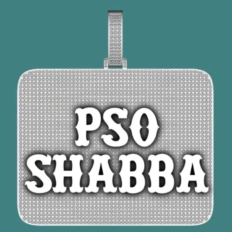 CUSTOM LETTER NECKLACE 3D BIG SQUARE sold by The GUU Shop