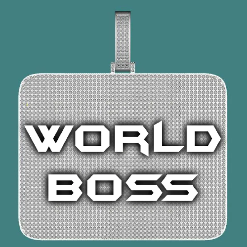 CUSTOM LETTER NECKLACE 3D BIG SQUARE sold by The GUU Shop