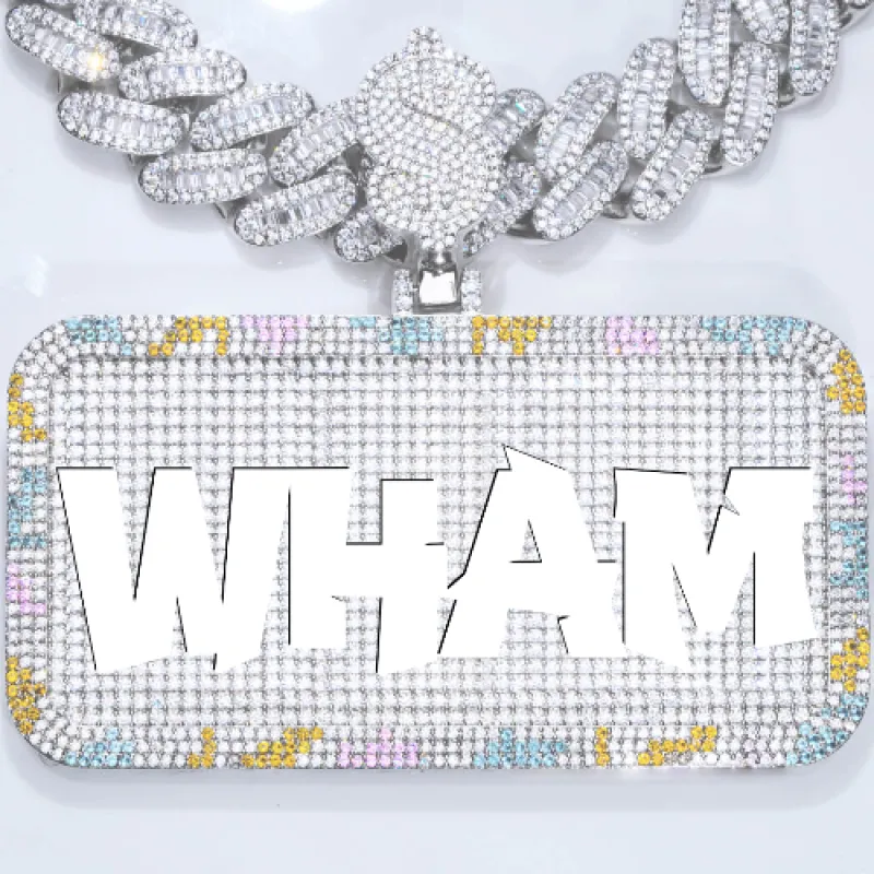 CUSTOM LETTER NECKLACE 3D COLORFUL SQUARE sold by The GUU Shop