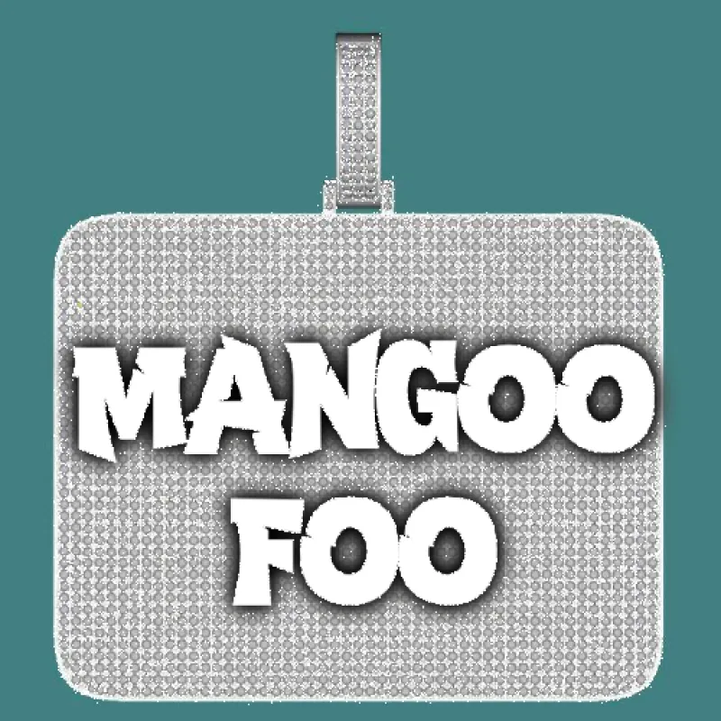 CUSTOM LETTER NECKLACE 3D BIG SQUARE sold by The GUU Shop