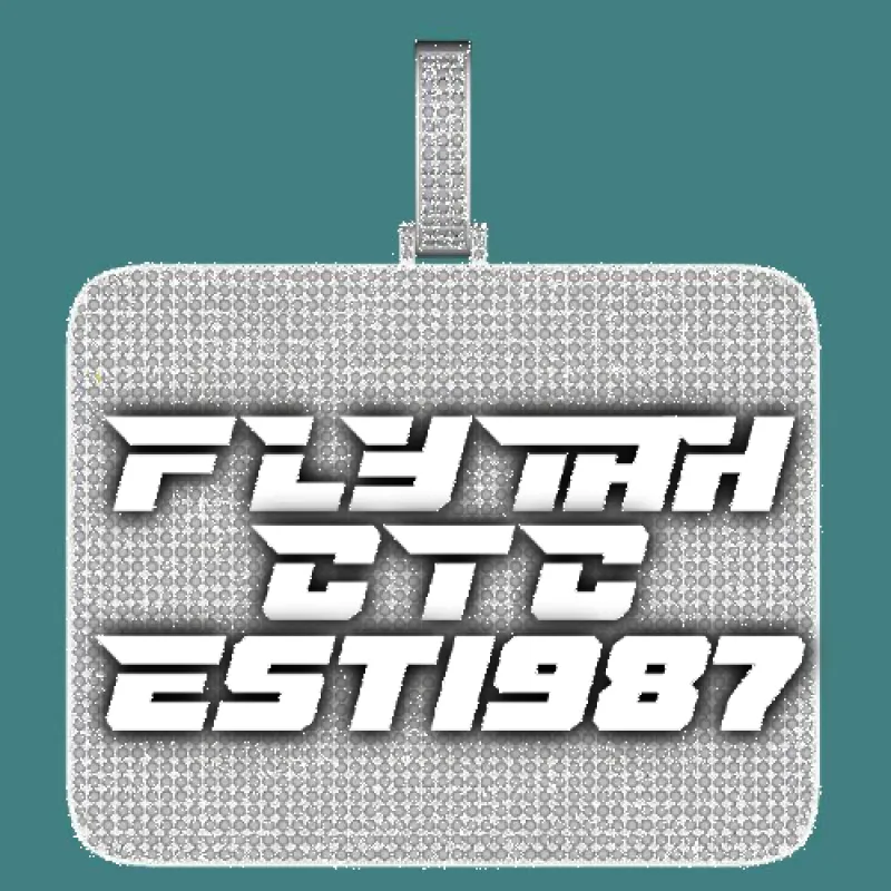 CUSTOM LETTER NECKLACE 3D BIG SQUARE sold by The GUU Shop