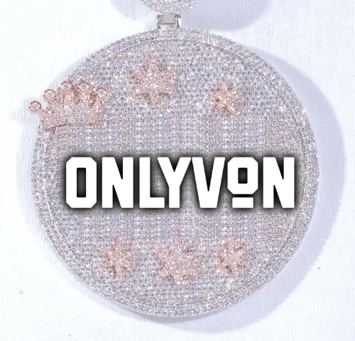 CUSTOM LETTER NECKLACE 3D BIG CROWN DISC sold by The GUU Shop