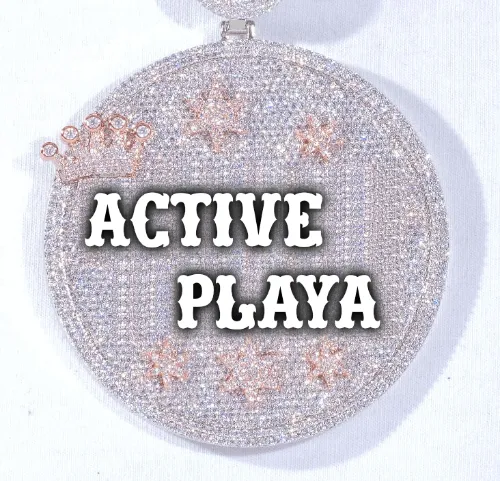 CUSTOM LETTER NECKLACE 3D BIG CROWN DISC sold by The GUU Shop