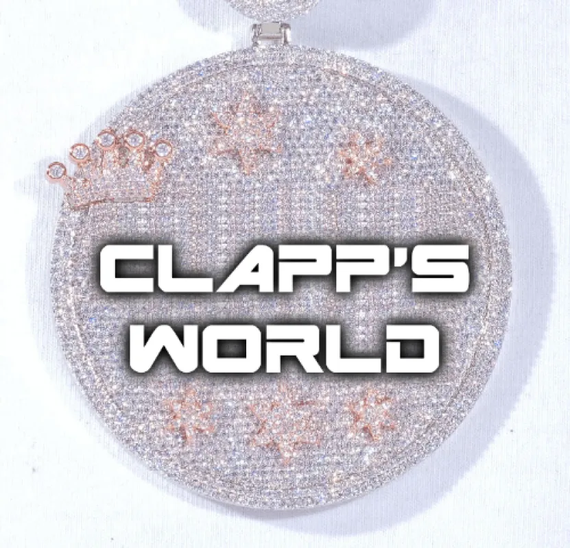 CUSTOM LETTER NECKLACE 3D BIG CROWN DISC sold by The GUU Shop