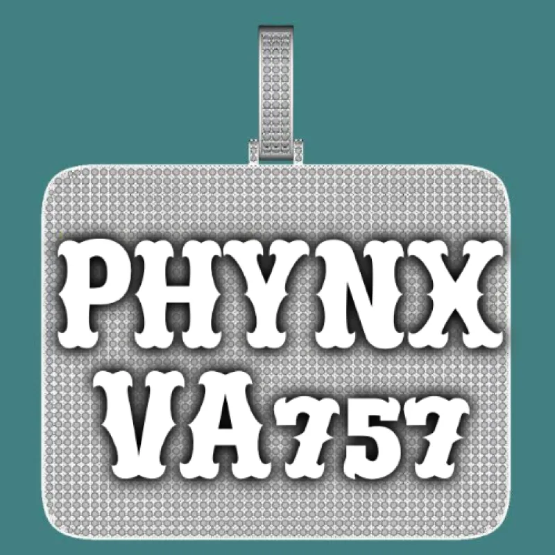 CUSTOM LETTER NECKLACE 3D BIG SQUARE sold by The GUU Shop