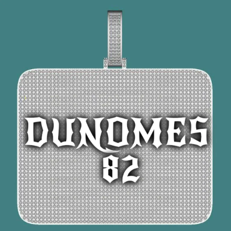 CUSTOM LETTER NECKLACE 3D BIG SQUARE sold by The GUU Shop