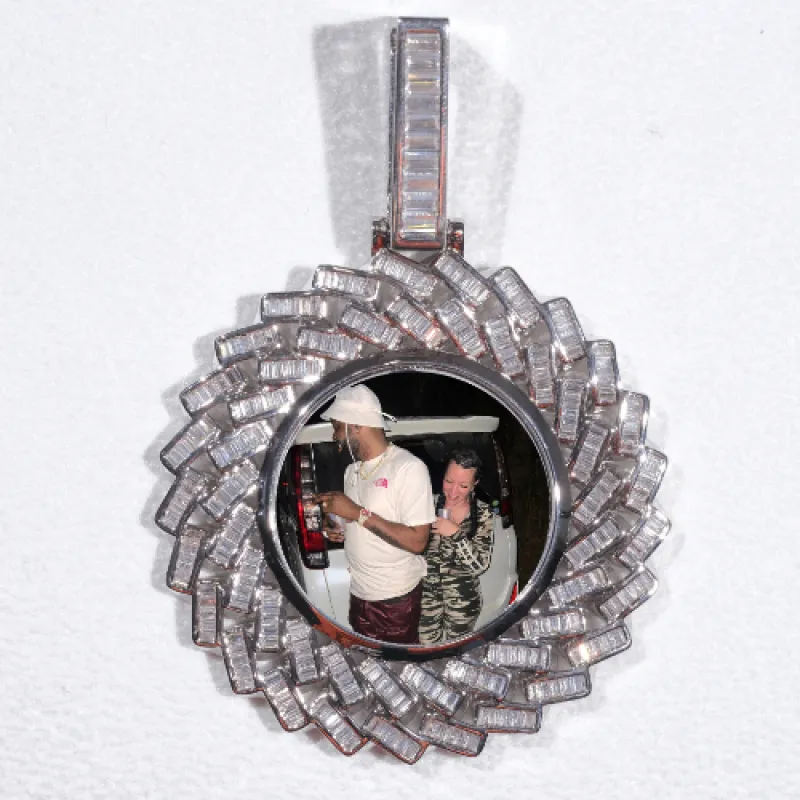 Large 3D Baguette Custom Picture Pendant sold by The GUU Shop