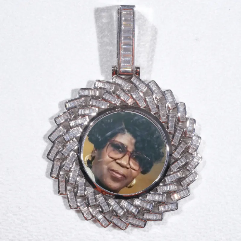 Large 3D Baguette Custom Picture Pendant sold by The GUU Shop