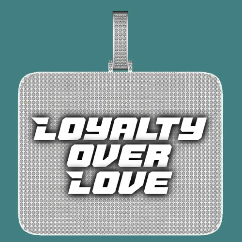 CUSTOM LETTER NECKLACE 3D BIG SQUARE sold by The GUU Shop