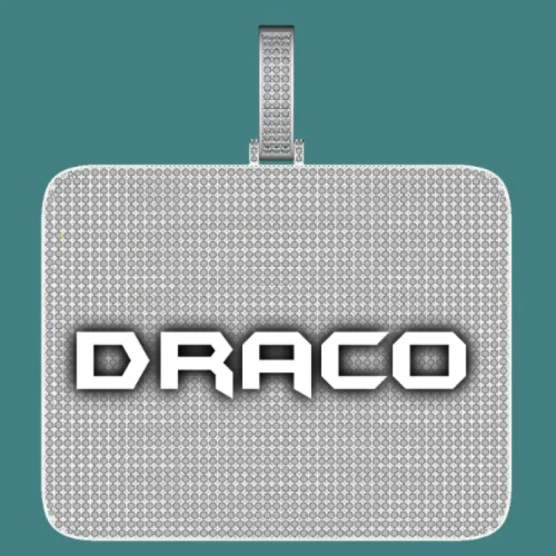 CUSTOM LETTER NECKLACE 3D BIG SQUARE sold by The GUU Shop