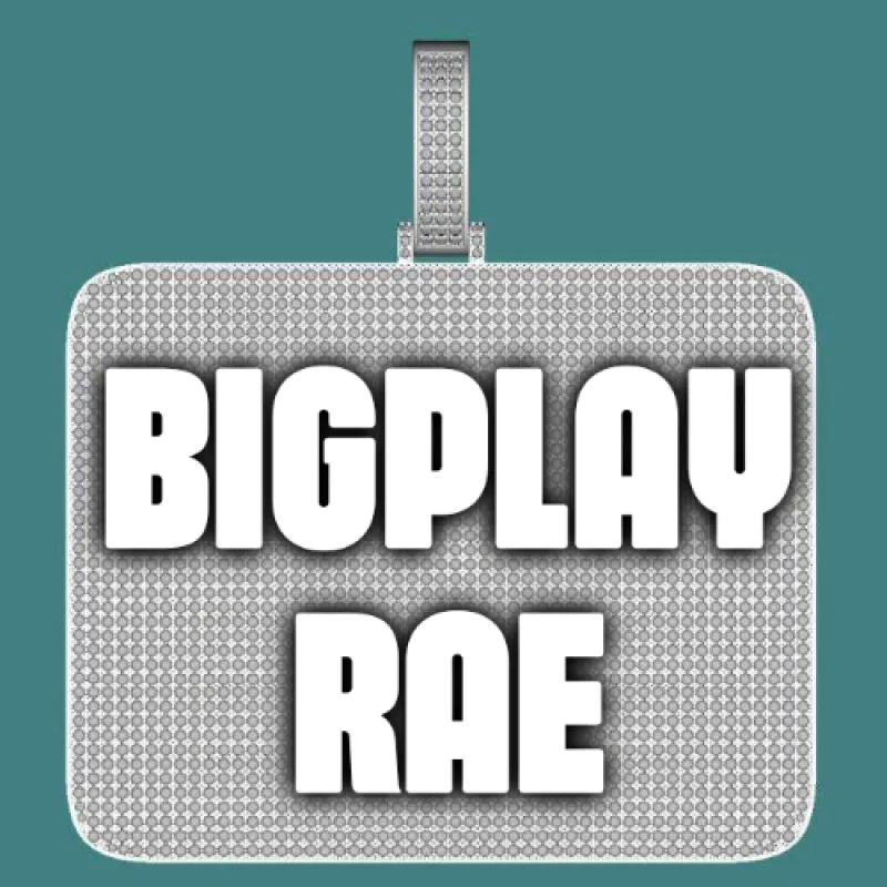 CUSTOM LETTER NECKLACE 3D BIG SQUARE sold by The GUU Shop