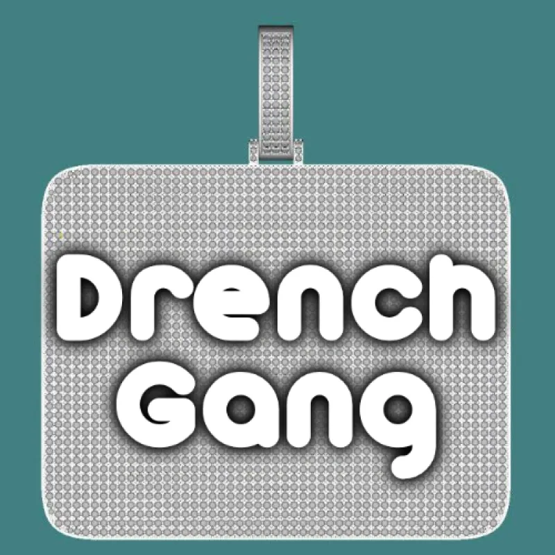 CUSTOM LETTER NECKLACE 3D BIG SQUARE sold by The GUU Shop