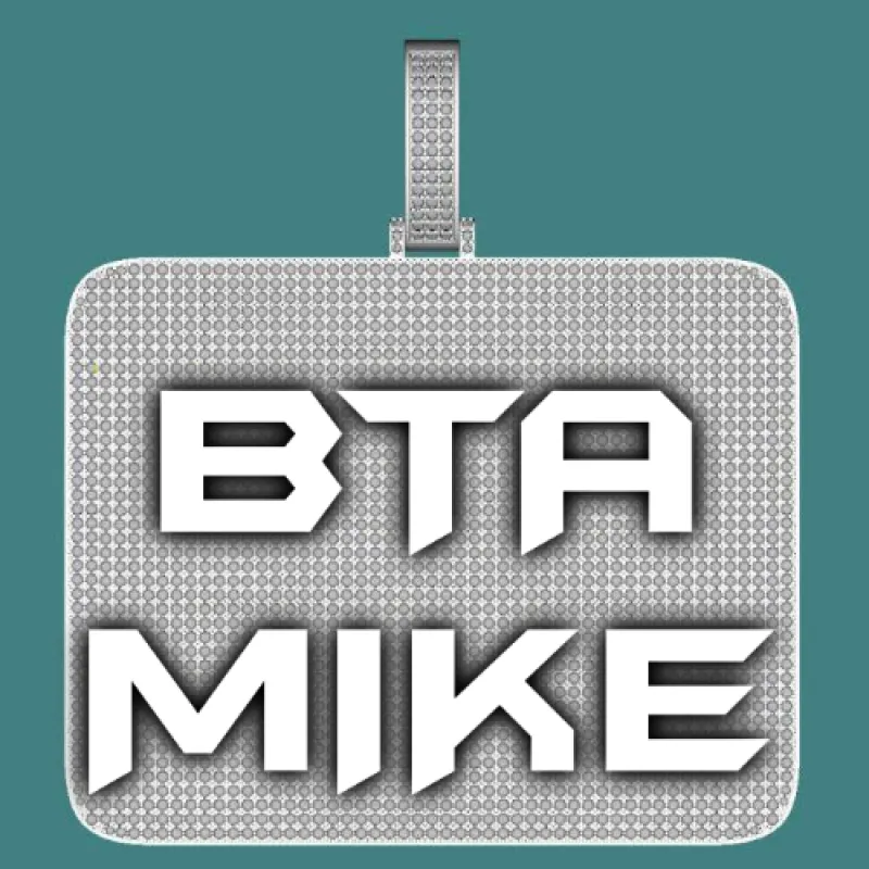 CUSTOM LETTER NECKLACE 3D BIG SQUARE sold by The GUU Shop