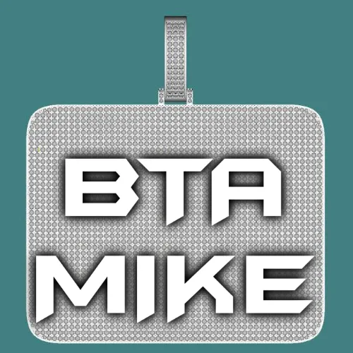 CUSTOM LETTER NECKLACE 3D BIG SQUARE sold by The GUU Shop