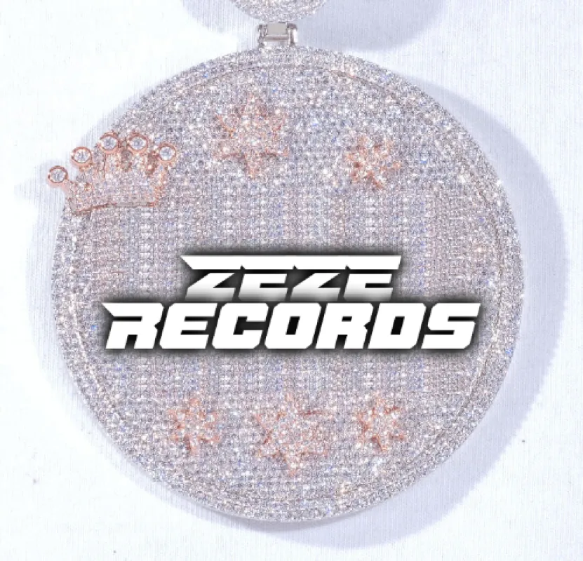 CUSTOM LETTER NECKLACE 3D BIG CROWN DISC sold by The GUU Shop