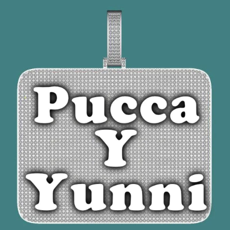 CUSTOM LETTER NECKLACE 3D BIG SQUARE sold by The GUU Shop