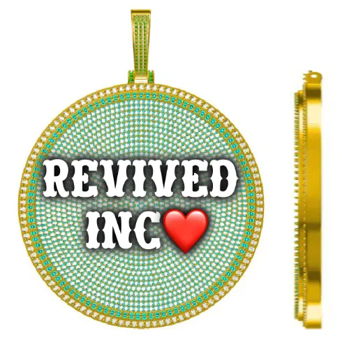 CUSTOM LETTER NECKLACE 3D BIG DISC sold by The GUU Shop