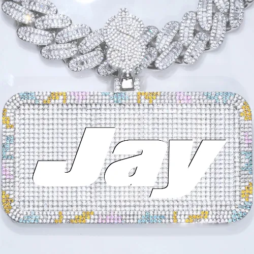 CUSTOM LETTER NECKLACE 3D COLORFUL SQUARE sold by The GUU Shop