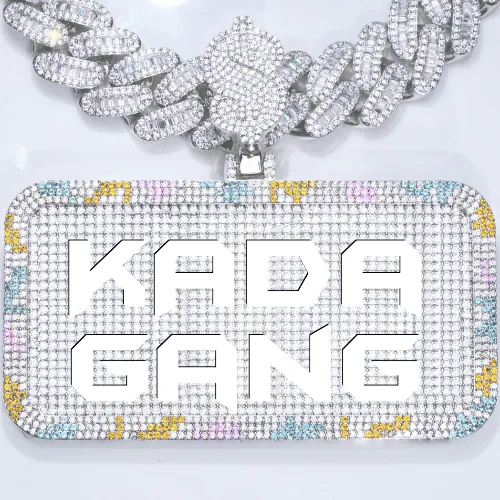 CUSTOM LETTER NECKLACE 3D COLORFUL SQUARE sold by The GUU Shop