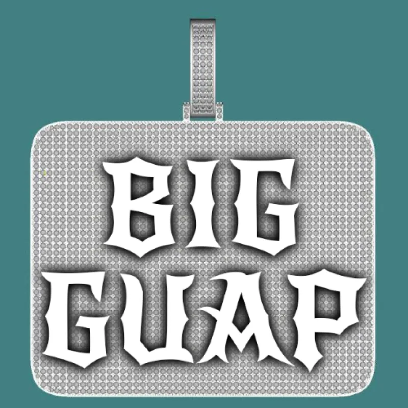 CUSTOM LETTER NECKLACE 3D BIG SQUARE sold by The GUU Shop