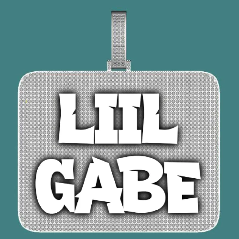CUSTOM LETTER NECKLACE 3D BIG SQUARE sold by The GUU Shop