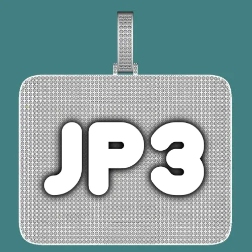 CUSTOM LETTER NECKLACE 3D BIG SQUARE sold by The GUU Shop