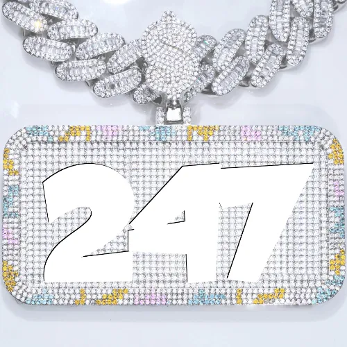 CUSTOM LETTER NECKLACE 3D COLORFUL SQUARE sold by The GUU Shop